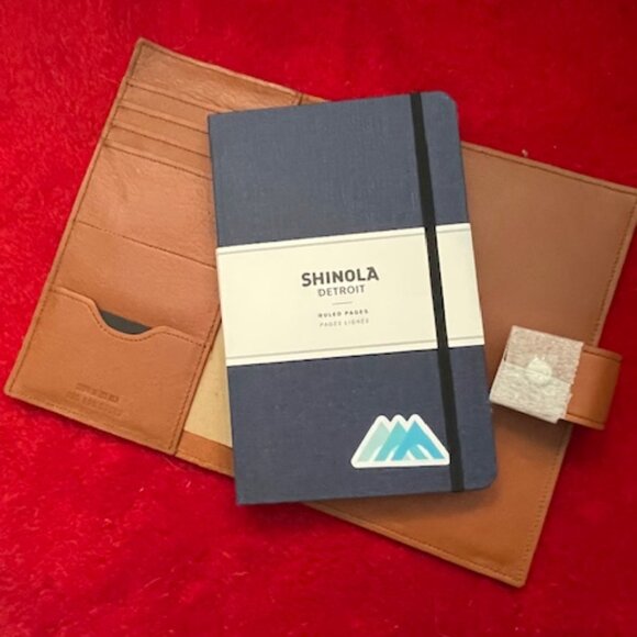 NEW - SHINOLA PREMIUM LEATHER MEDIUM JOURNAL COVER & NOTEBOOK - BRITISH TAN - Picture 3 of 8